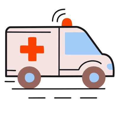 Ambulance, Animated Icon, Color