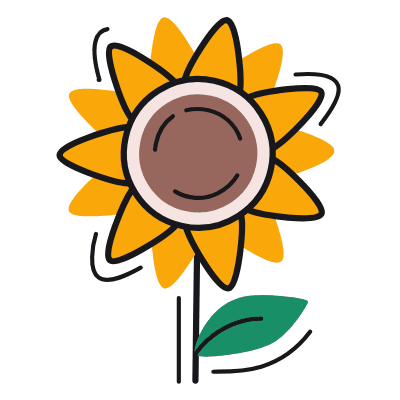 Sunflower, Animated Icon, Color