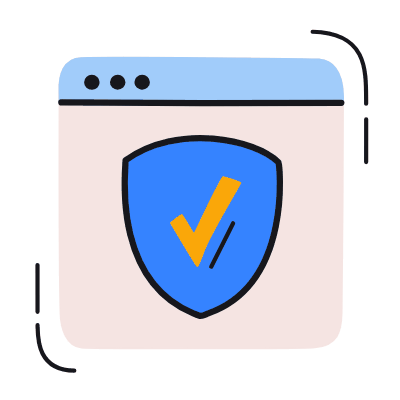 Browser Shield, Animated Icon, Color
