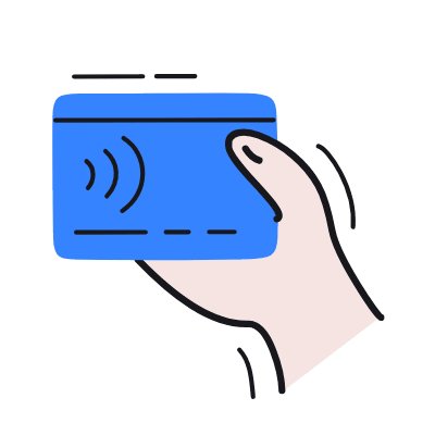 Hand Credit Card, Animated Icon, Color