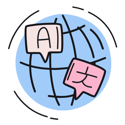 Globe Translate, Animated Icon, Color