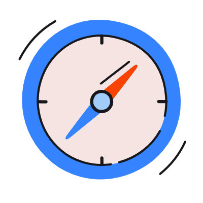 Compass, Animated Icon, Color