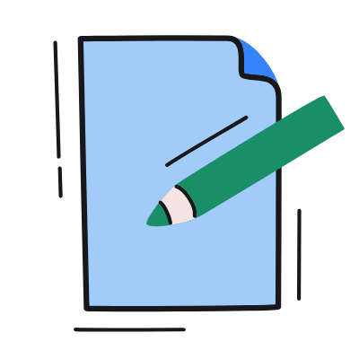 File Pencil, Animated Icon, Color