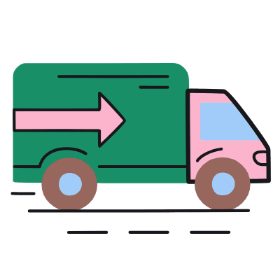 Truck Arrow, Animated Icon, Color