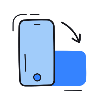 Smartphone Rotate Right, Animated Icon, Color