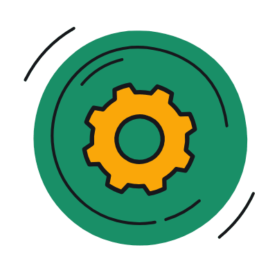 Cog Circle, Animated Icon, Color