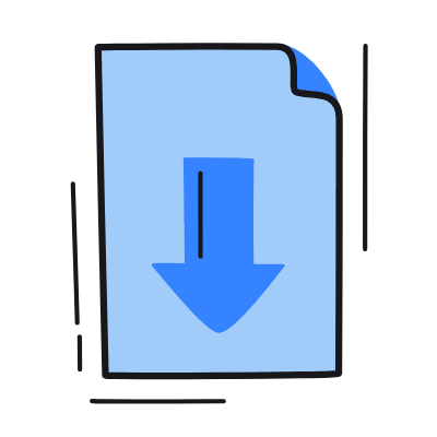 Document Download, Animated Icon, Color