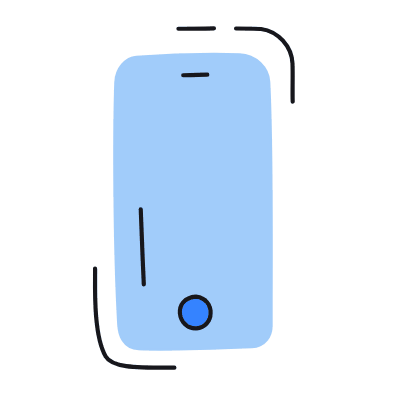 Smartphone Button, Animated Icon, Color