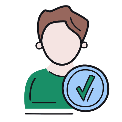 Man Check, Animated Icon, Color