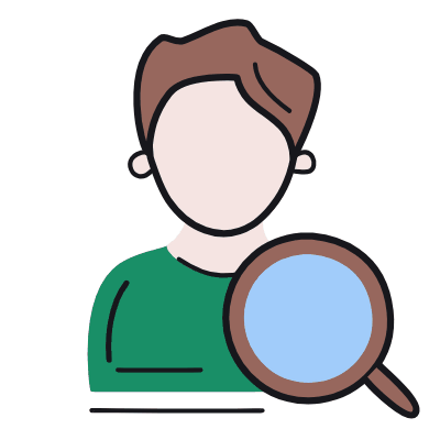 Man Search, Animated Icon, Color