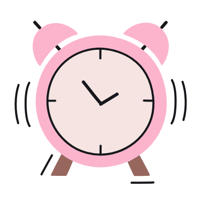 Alarm Clock, Animated Icon, Color