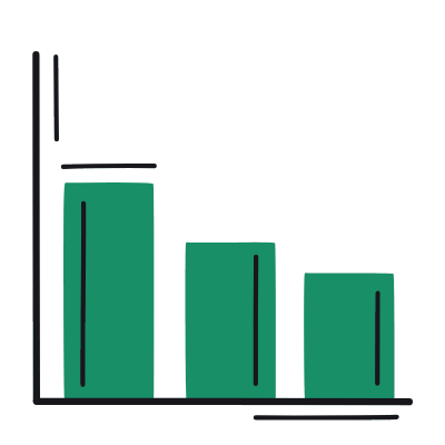 Bar Chart Decline, Animated Icon, Color