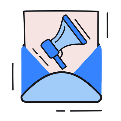 Mail Open Marketing, Animated Icon, Color