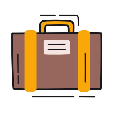 Suitcase, Animated Icon, Color