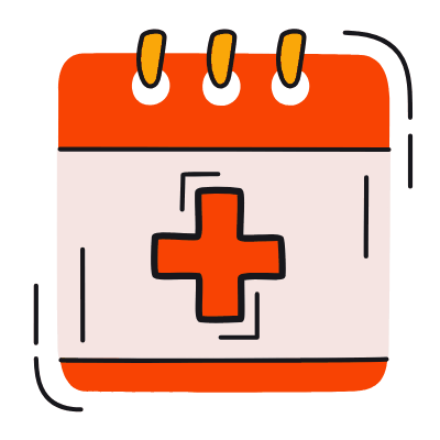 Calendar Medical, Animated Icon, Color