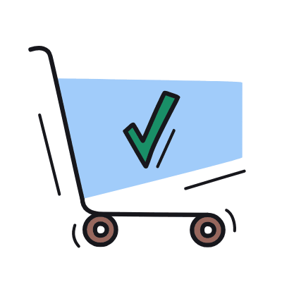 Cart Check, Animated Icon, Color