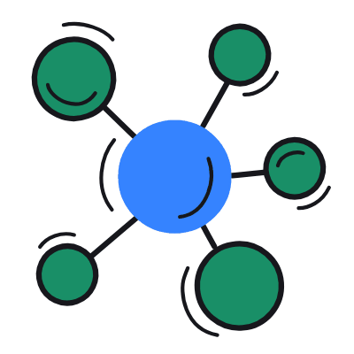 Hub Network, Animated Icon, Color