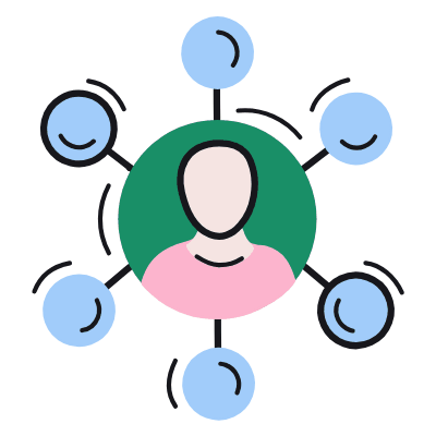 Business Network, Animated Icon, Color