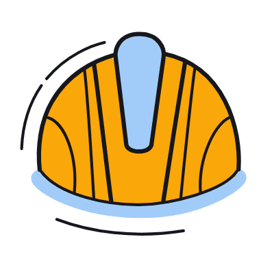 Work Helmet, Animated Icon, Color