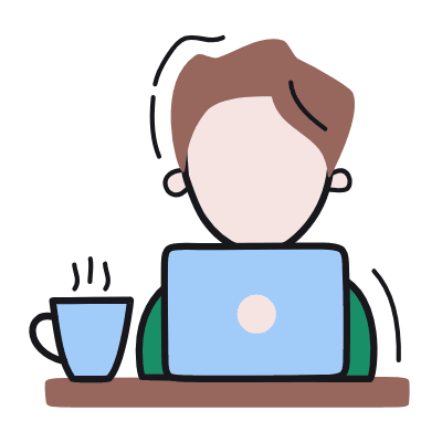 Man Laptop, Animated Icon, Color