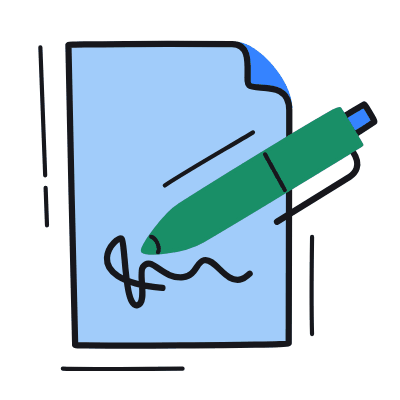 File Signing, Animated Icon, Color