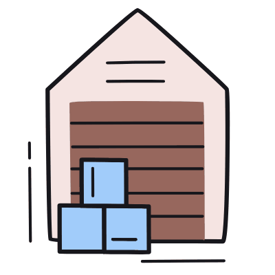 Warehouse, Animated Icon, Color