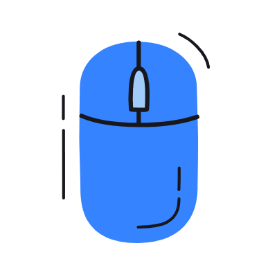 Computer Mouse, Animated Icon, Color