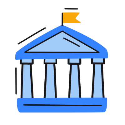 Museum, Animated Icon, Color