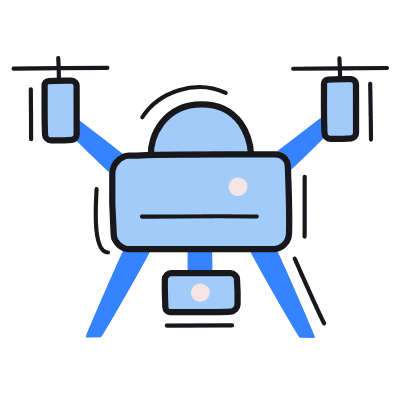 Drone, Animated Icon, Color