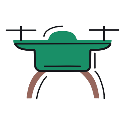 Drone, Animated Icon, Color