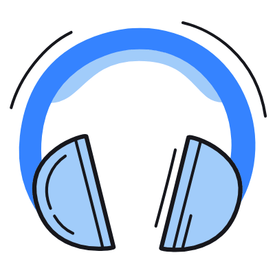 Headphones, Animated Icon, Color