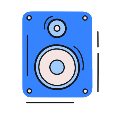 Speaker, Animated Icon, Color