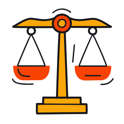 Scale Justice, Animated Icon, Color