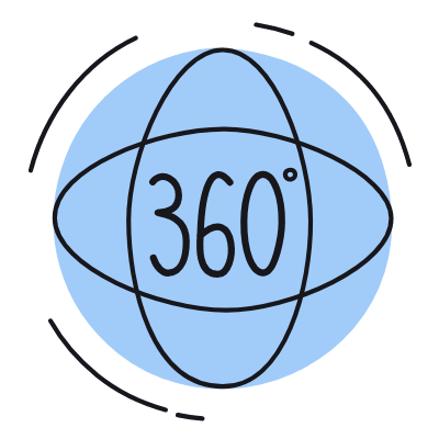 360 View, Animated Icon, Color