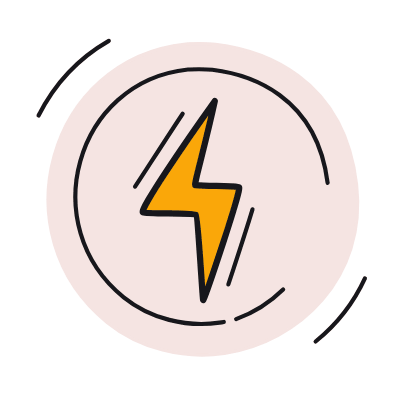 Bolt Circle, Animated Icon, Color