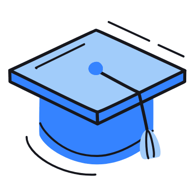 Student Cap, Animated Icon, Color