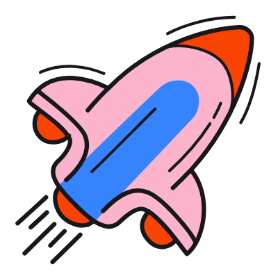 Rocket, Animated Icon, Color
