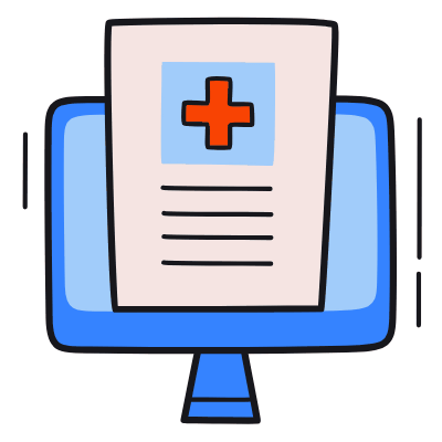 Desktop Medical File, Animated Icon, Color