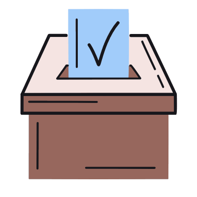 Ballot Box Check, Animated Icon, Color