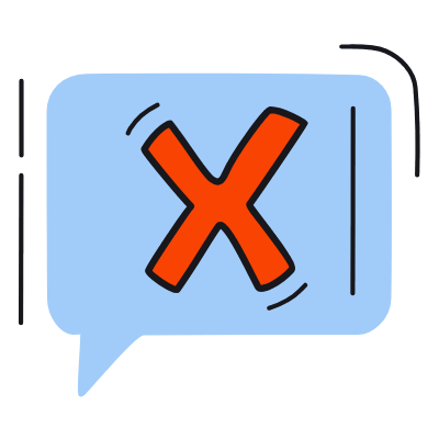 Message Cross, Animated Icon, Color