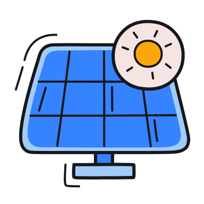 Solar Panel, Animated Icon, Color