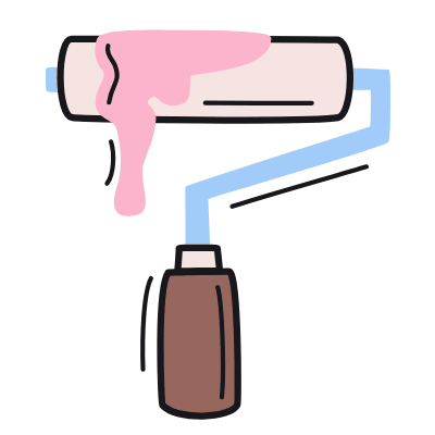 Paint Roller, Animated Icon, Color
