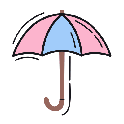 Umbrella, Animated Icon, Color