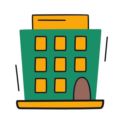 Building, Animated Icon, Color
