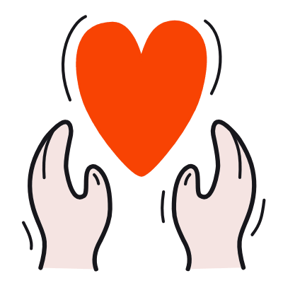 Hands Open Care, Animated Icon, Color
