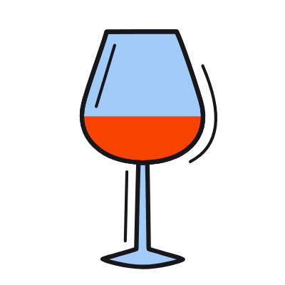 Red Wine, Animated Icon, Color