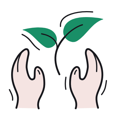 Hands Plant, Animated Icon, Color