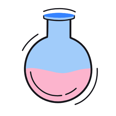 Rounded Flask, Animated Icon, Color