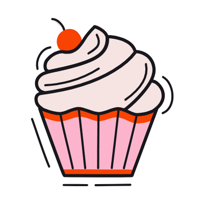 Cupcake, Animated Icon, Color