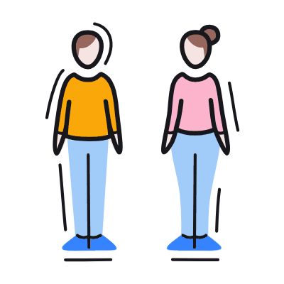 Man And Woman, Animated Icon, Color